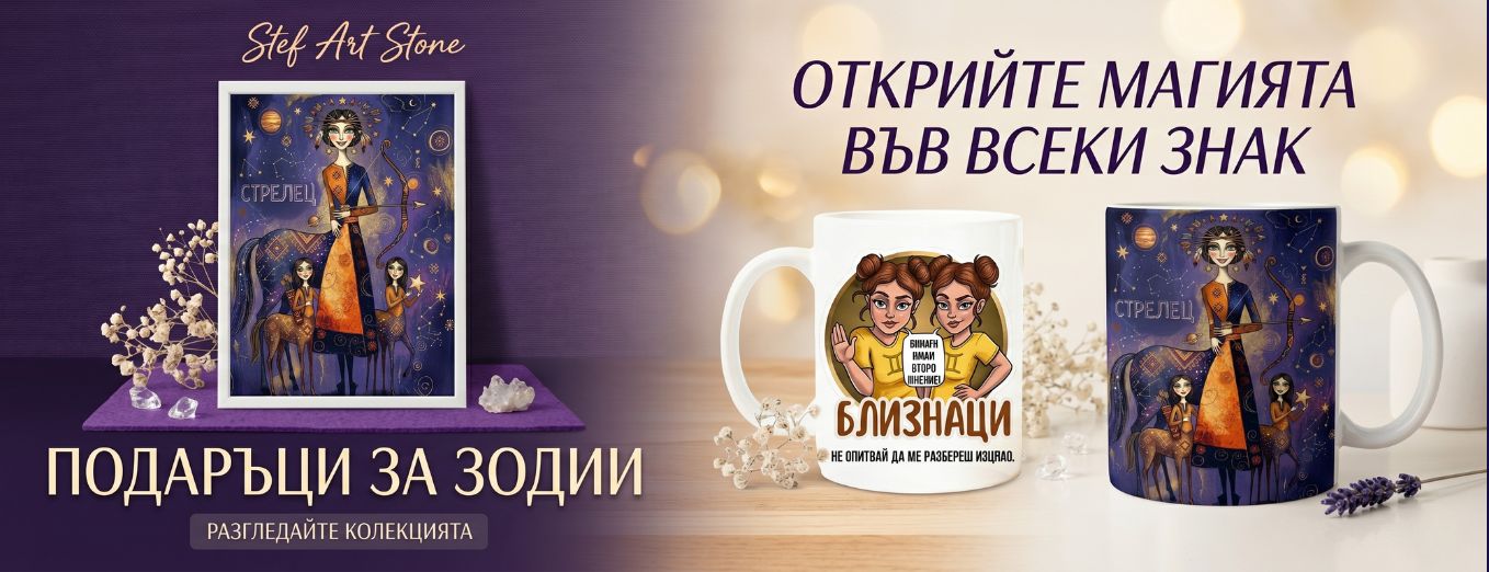 Подаръци за зодии, чаши, постери,