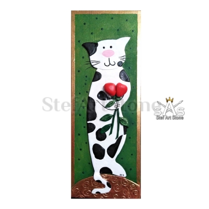 Картина Коте с Цветя 40/15