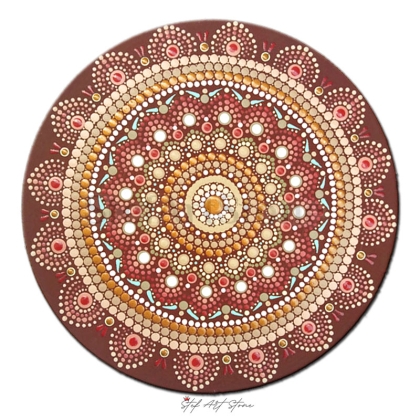 рисувани мандали, картини за хол