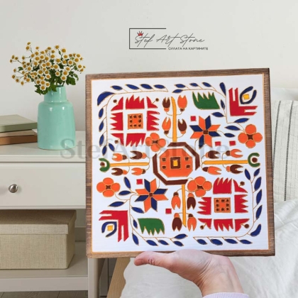 Картина с рисувана шевица близък план 