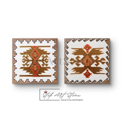 Диптих със златни мотиви: Огледална Канатица и Орел