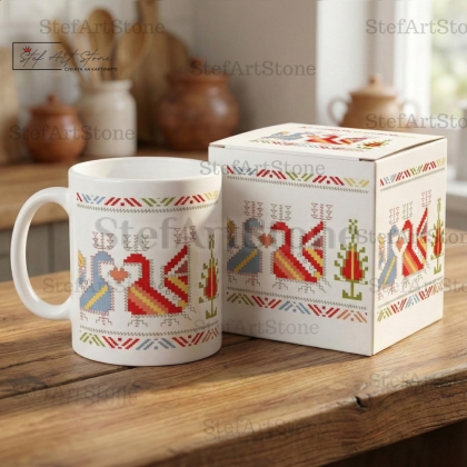 "Подаръчна кутия с чаша Семеен амулет - птици пазители