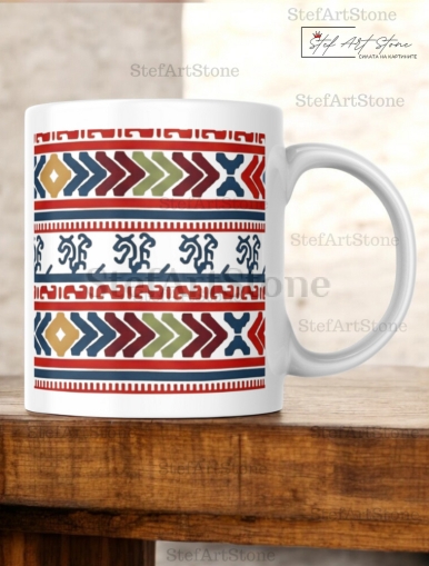 Керамична Чаша за Кафе с Шевица 