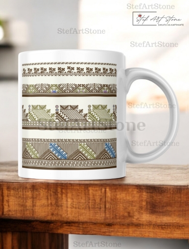 Керамична Чаша с Плевенска Шевица 