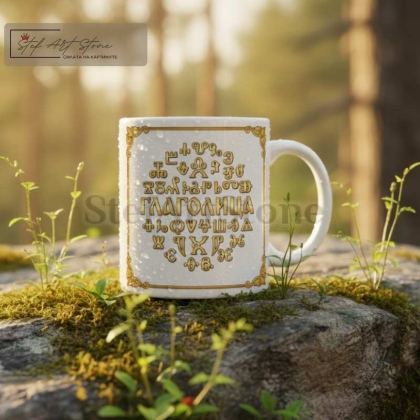 Чаша с Надпис Глаголица – Оригинален Подарък за Учител 