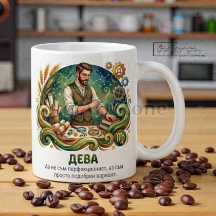 Чаша зодия Дева, подарък за мъж