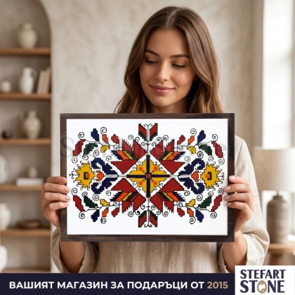: kartina-shevitsa-zhivot-i-plodorodie-podarak-za-nov-dom.webp ALT: Картина „Живот и Плодородие“ с българска шевица – подарък за нов дом и сватба