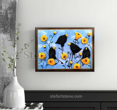 Картина Веселите Врани  Картини за Стена с Птици за Подарък 