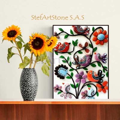 Картина Пролет Птици и Цветя 40х30