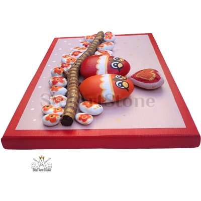 Картина за стена с камъни Заедно 30х20