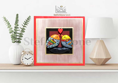 Картина с камъни Любов 25х25