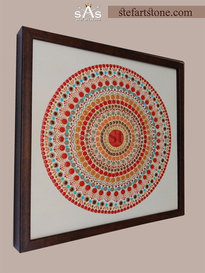 мандала за щастие, картини за хол, рамка, платно