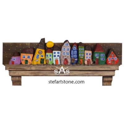 Пано с камъни Улица Щастие 50 х 10