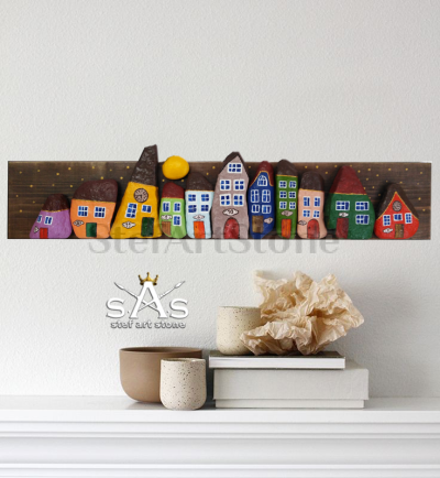 Пано с камъни Улица Щастие 50 х 10