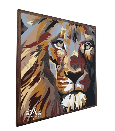 Картини с животни - Лъв 40х40