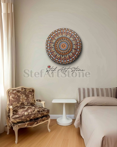 "Мандала за Успех" - Красива картина, представляваща хармонична мандала, съчетаваща цветове и геометрични форми, предназначена да ви помогне да постигнете успех и благополучие в живота.