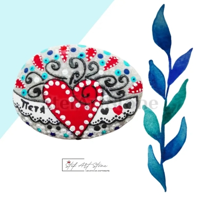 рисувани морски камъчета персонализиран  подарък