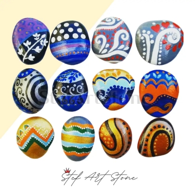 Рисувани камъчета за подарък – подходящи за гости или за декорация.