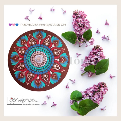 Ръчно рисувана мандала върху платно – уникална декорация за дома
