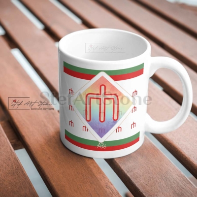 Чаша за кафе и чай с исторически мотиви – буква „А“ от Глаголицата