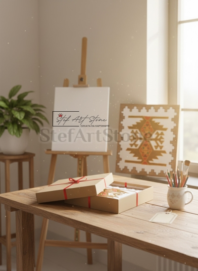 Златна Огледална Канатица на статив