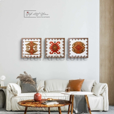 Комплект 3 картини за стена: Златният триъгълник на Чипровци