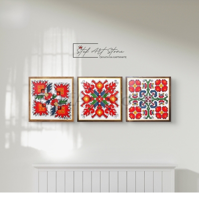 Арт комплект от 3 картини с български шевици – подарък с история