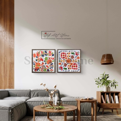 Интериорна декорация с автентична Дупнишка шевица и Дървото на живота