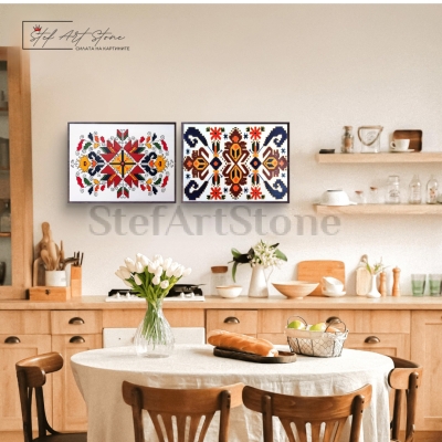 Трапезария в битов стил с дървени пана български шевици