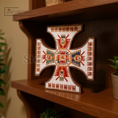 Равностранен български кръст с Елбетица