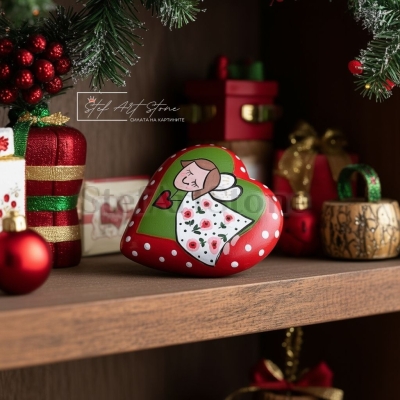 уникална ръчна изработка камък с ангел