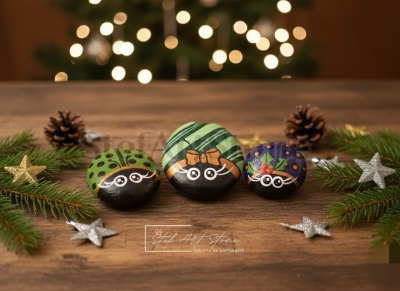 Рисуван Камък КАЛИНКА  | Уникален Арт Подарък 