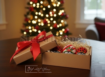 Комплект (3 бр.) Рисувани Камъни КОЛЕДНИ КАЛИНКИ ? | Сет Декорация 