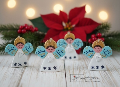 Ангелче- ръчна изработка- коледна украса, декорация за елха и стена