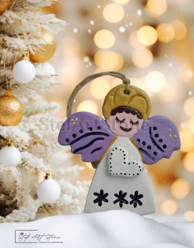 Коледен Ангел 😇 – Ръчно изработена украса за елха и стена