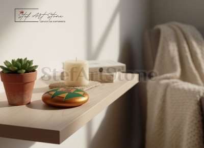 Декорация Канатица лят камък за български интериор (Ø 12 см)