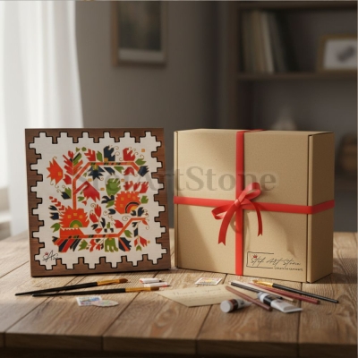 Картина с шевица "Дървото на Живота" – Серия Етно (Назъбен борд)