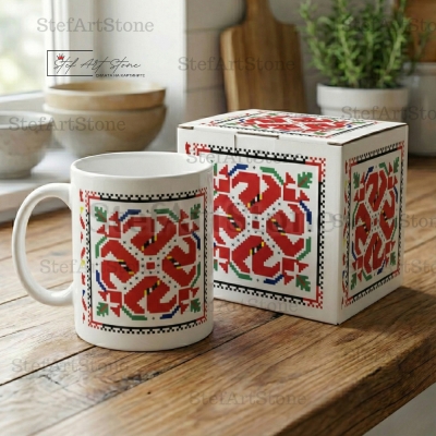 Готов подарък: Чаша със соларен символ в луксозна опаковка