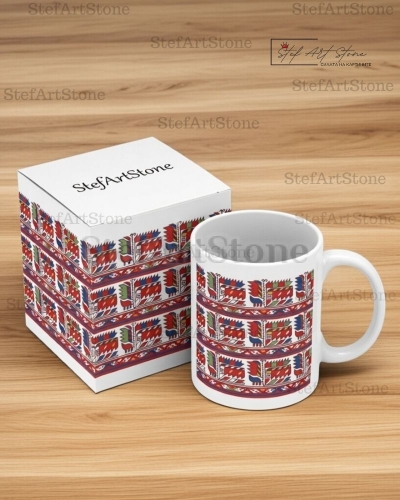 Керамична Чаша за Кафе с Ихтиманска Шевица 