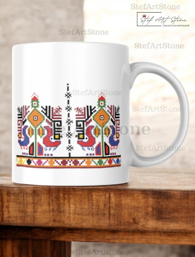 Керамична Чаша за Кафе с Шевица "Богинята Майка" 