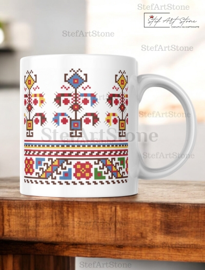 Чаша Дървото на Живота | Чаша за подарък | Чаша с Шевица