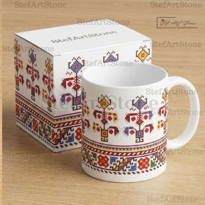 Чаша Дървото на Живота | Чаша за подарък | Чаша с Шевица