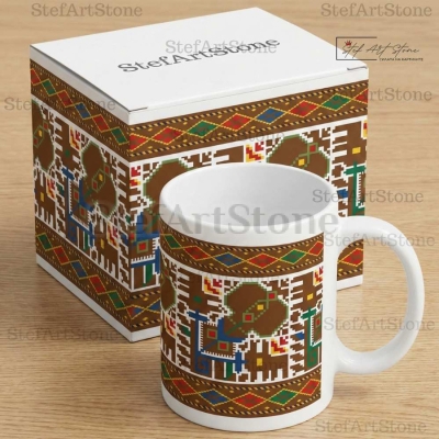 Керамична Чаша с Плевенска Шевица 