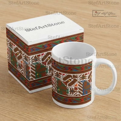 Керамична Чаша с Плевенска Шевица 