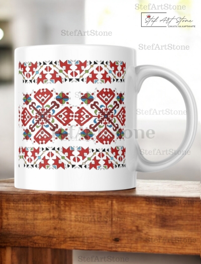 Керамична Чаша с Шевица "Кръстът на Живота"