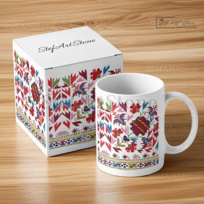 Керамична Чаша със Северняшка Шевица "Пъстрата Градина"