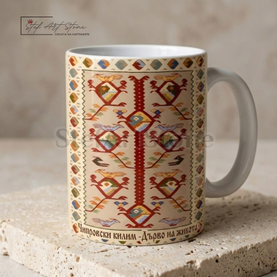  Дървото на Живота - Чаша с български фолклорен мотив