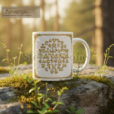 Чаша с Надпис Глаголица – Оригинален Подарък за Учител 