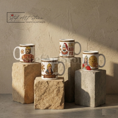 Колекционерски Комплект Чаши „Величието на България“ – 4 Български Владетели