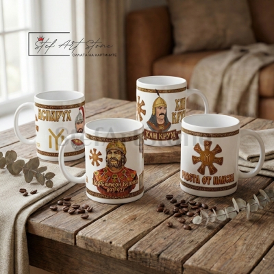 Колекционерски Комплект Чаши „Величието на България“ – 4 Български Владетели